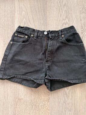 VINTAGE CK JEANS Black High-Rise Denim Shorts